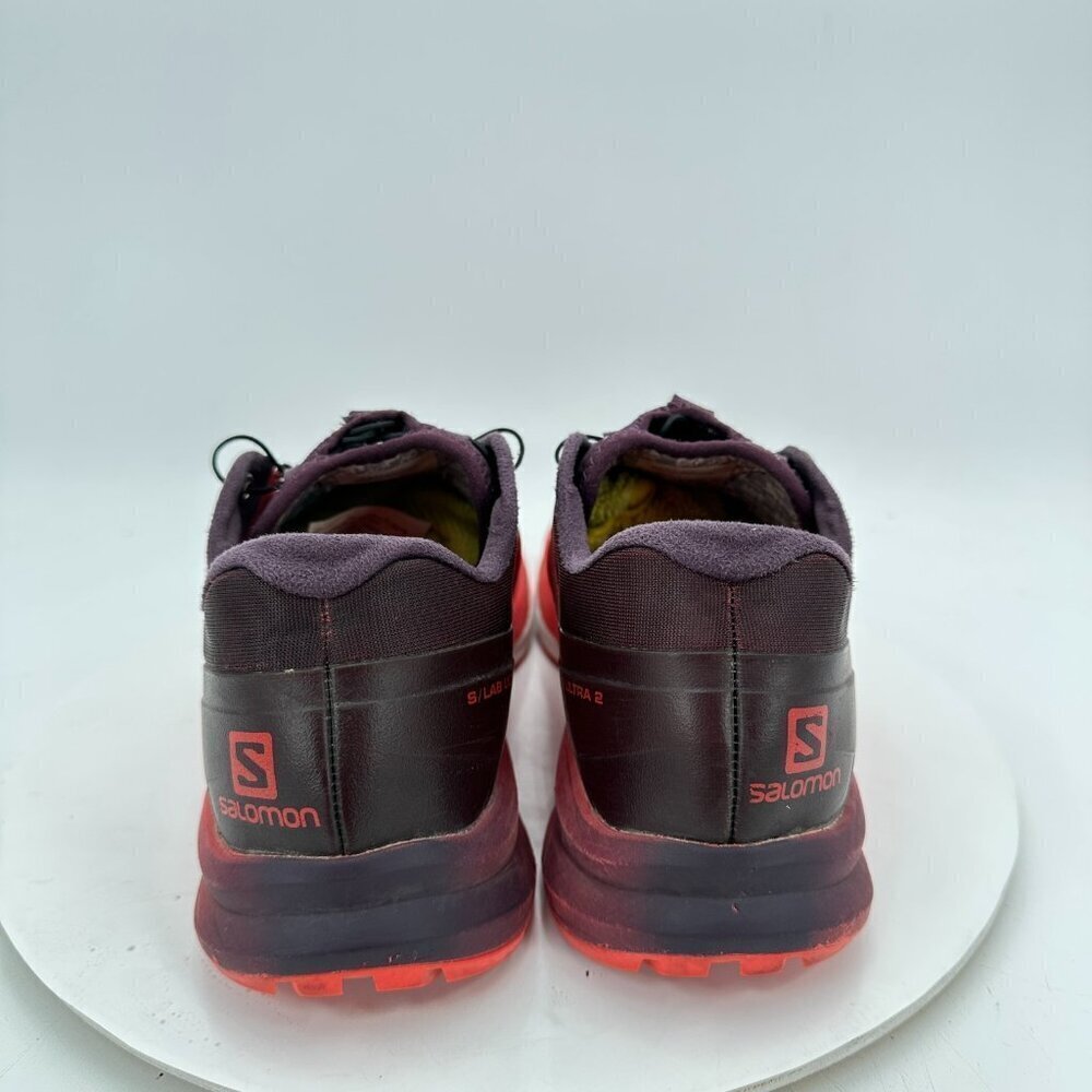 Salomon S-Lab Ultra 2 Women Size 11 409272 Red Black Running Hiking Shoes - Picture 5 of 11
